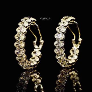 Omnia Asiri Earrings 925 Silver In High Quality Simulated diamonds
