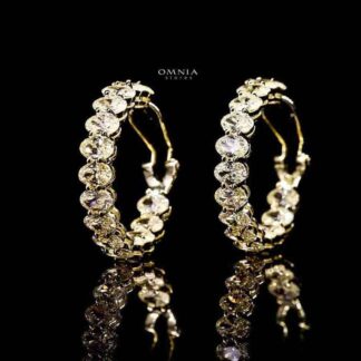 Omnia Selita Earrings 92.5 Silver In High Quality Simulated diamonds