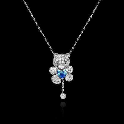 Omnia Maysa Necklace in 92.5 Silver In High Quality CZ Zircon Stone