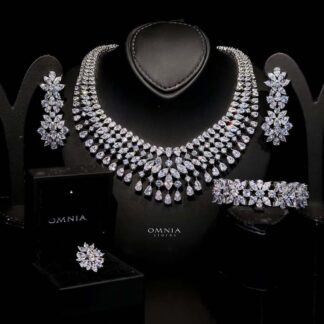 Omnia Sherine Bridal Simulated Diamonds Set