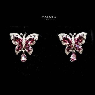 Omnia Taliyah Earrings In 92.5 Silver High Quality Natural Stone