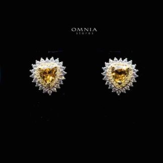 Omnia Aida Earrings In 92.5 Silver High Quality Natural tourmaline