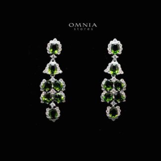 Omnia Leah Earrings in 92.5 Silver High Quality Pyroxene Stone