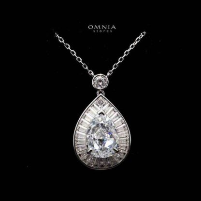 Omnia Asma Necklace in 92.5 Silver High Quality Simulated Diamonds