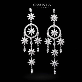 SUPER SALE!!! Omnia Star Drop Earrings in 92.5 Silver With High Quality Moissanite Stone