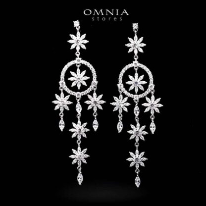 SUPER SALE!!! Omnia Star Drop Earrings in 92.5 Silver With High Quality Moissanite Stone