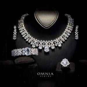 Omnia Suhana White Bridal Full Set in High Quality Simulated Diamonds