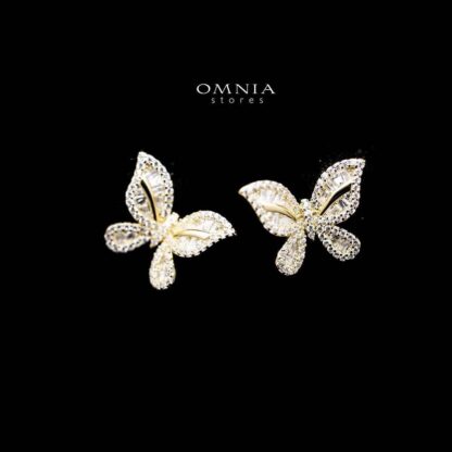 Omnia Rida Butterfly Stud Earrings in 92.5 Silver