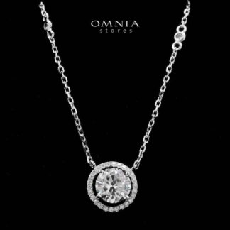 Suhayla Necklace In 925 Silver High Quality Simulated Diamonds