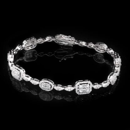 Omnia Thana White Bracelet in 925 Silver with High Quality Simulated Diamonds - Image 3