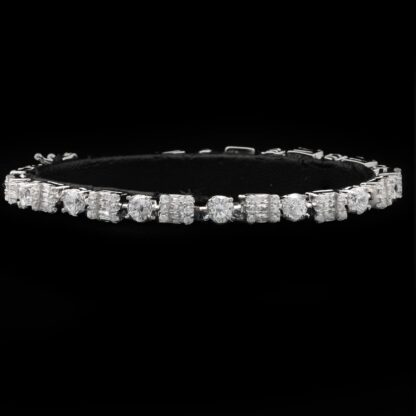Omnia Zeena White Bracelet in 925 Silver with High Quality Simulated Diamonds