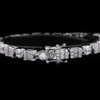 Omnia Zeena White Bracelet in 925 Silver with High Quality Simulated Diamonds - Image 2