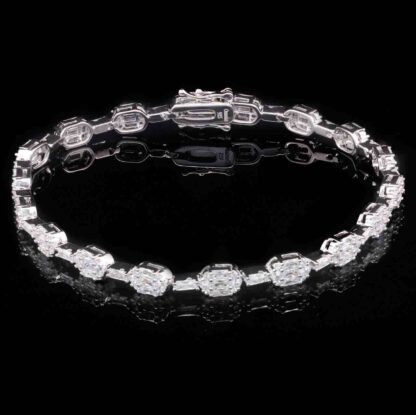 Omnia Hania White Bracelet in 925 Silver with High Quality Simulated Diamonds - Image 2