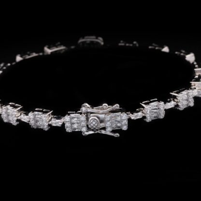 Omnia Najla White Bracelet in 925 Silver with High Quality Simulated Diamonds - Image 3