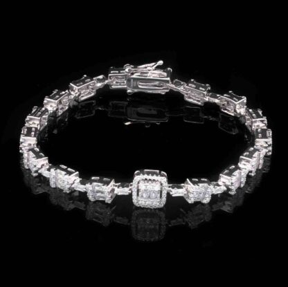 Omnia Najla White Bracelet in 925 Silver with High Quality Simulated Diamonds - Image 2
