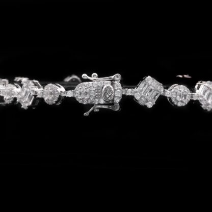 Omnia Nisba White Bracelet in 925 Silver with High Quality Simulated Diamonds - Image 3