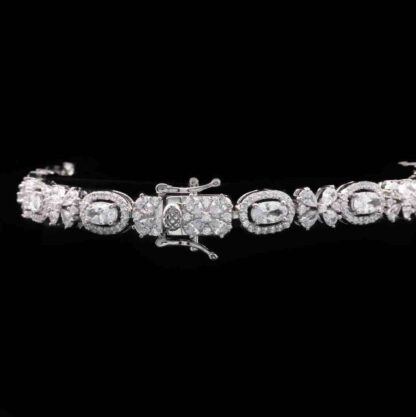 Omnia Zuhra White Bracelet in 925 Silver with High Quality Simulated Diamonds - Image 2