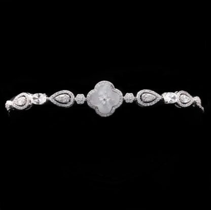 Omnia Anisa White Bracelet in 925 Silver with High Quality Simulated Diamonds