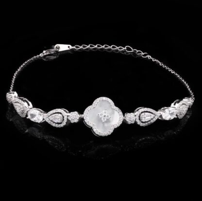 Omnia Anisa White Bracelet in 925 Silver with High Quality Simulated Diamonds - Image 3