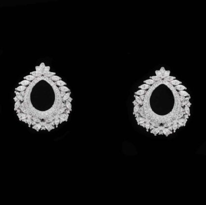 Omnia Samirah White Necklace, Earrings and Ring Set in 925 Silver with High Quality Simulated Diamonds - Image 3