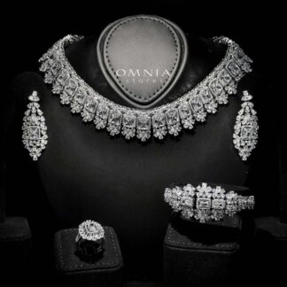Omnia Avelia White Bridal Choker Full Set