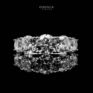 Parisa White Ring In 925 Silver Certified High Quality Lab Grown Stones