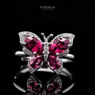 Omnia Taliyah Ring In 92.5 Silver High Quality Natural Stone