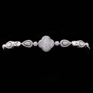 Omnia Anisa White Bracelet in 925 Silver with High Quality Simulated Diamonds