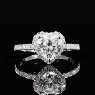 Omnia Fadila White Ring 92.5 Silver Certified in High Quality Moissanite Stone