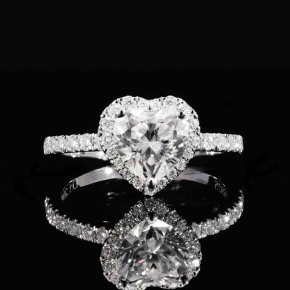 Omnia Fadila White Ring 92.5 Silver Certified in High Quality Moissanite Stone