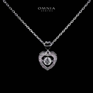 Omnia Jouri Necklace in 925 Silver with High-Quality Moissanite Stone