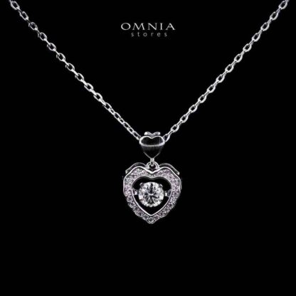 Omnia Jouri Necklace in 925 Silver with High-Quality Moissanite Stone