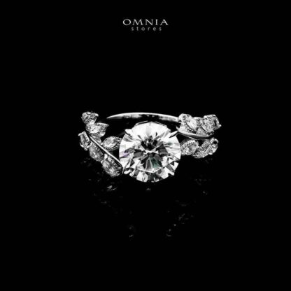 Negar White Ring In 925 Silver Certified High Quality Lab Grown Stones