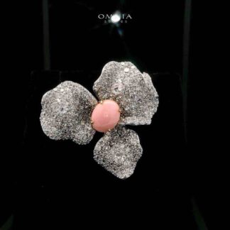 Omnia Adhara Brooch in 92.5 Silver with High Quality Simulated Diamonds