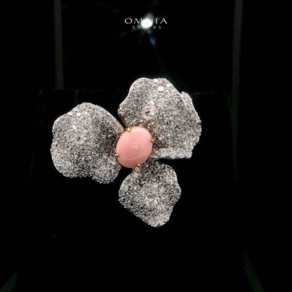 Omnia Adhara Brooch in 92.5 Silver with High Quality Simulated Diamonds