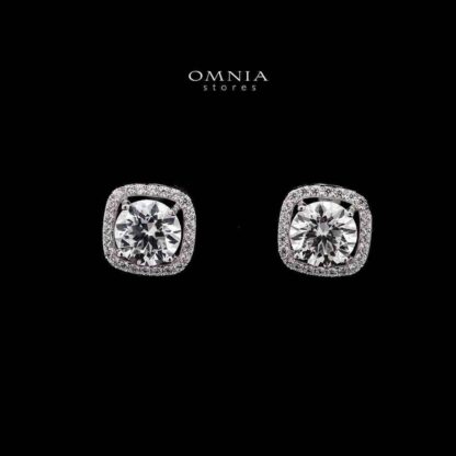 SUPER SALE!!! Omnia Radiance Cushion Stud Earrings in 925 Sterling Silver with High-Quality Moissanite Stones