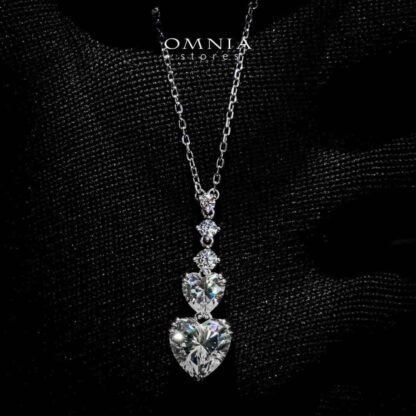 Sura Heart Necklace In 925 Silver High Quality Simulated Diamonds