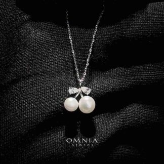 Omnia Liliana White Set in 92.5 Silver with High-Quality Zircon Stones