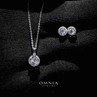 Omnia Noor White Set in 92.5 Silver with High-Quality Iced Cut Stone