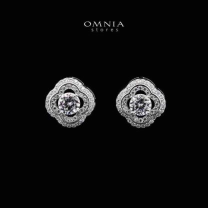 Omnia Dana White Earrings in 92.5 Silver with High-Quality Moissanite Stones