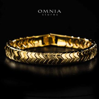 Omnia Fadheela Gold Bracelet In High Quality Copper Metal