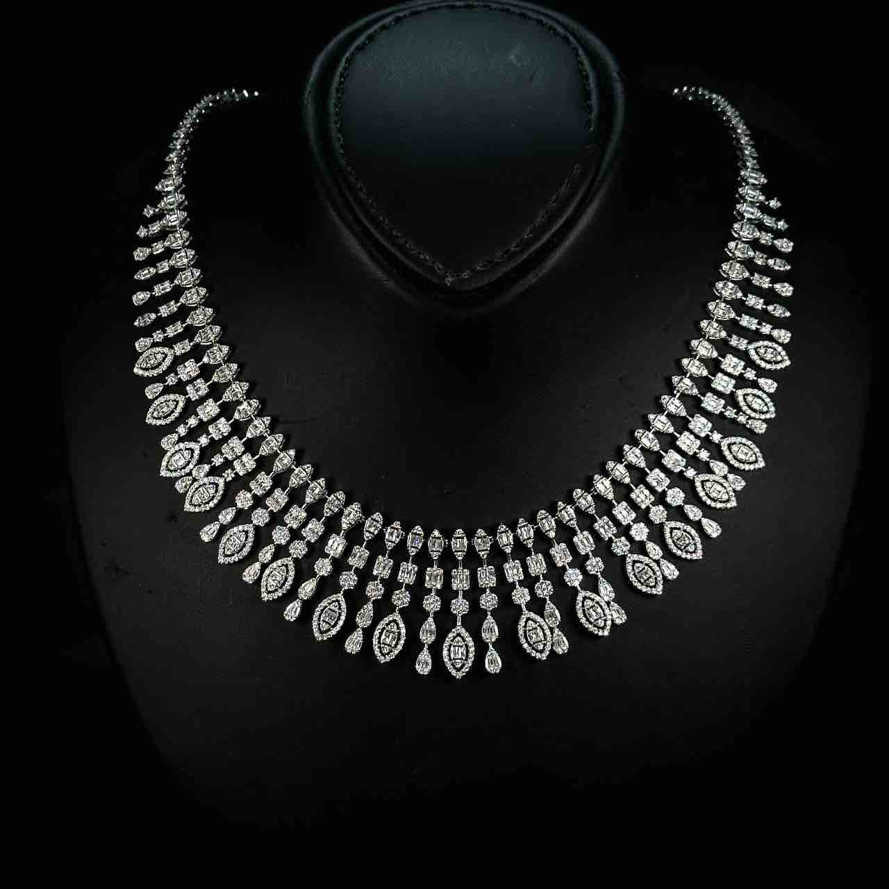 Omnia Hamida White Bridal Full Set in 925 Silver High Quality Simulated Diamonds - Image 2