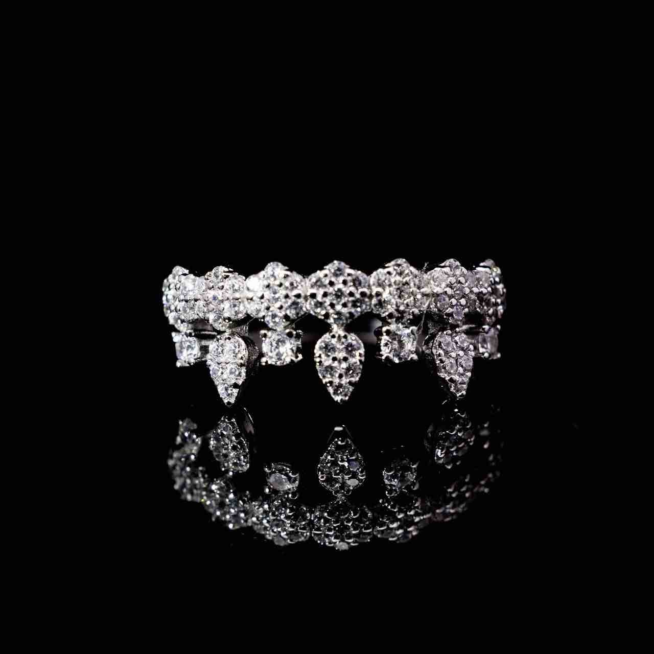 Omnia Khairiya White Bridal Full Set in 925 Silver High Quality Simulated Diamonds - Image 4
