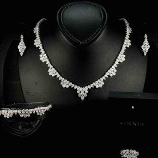 Omnia Lubaba White Bridal Full Set in 925 Silver High Quality Simulated Diamonds