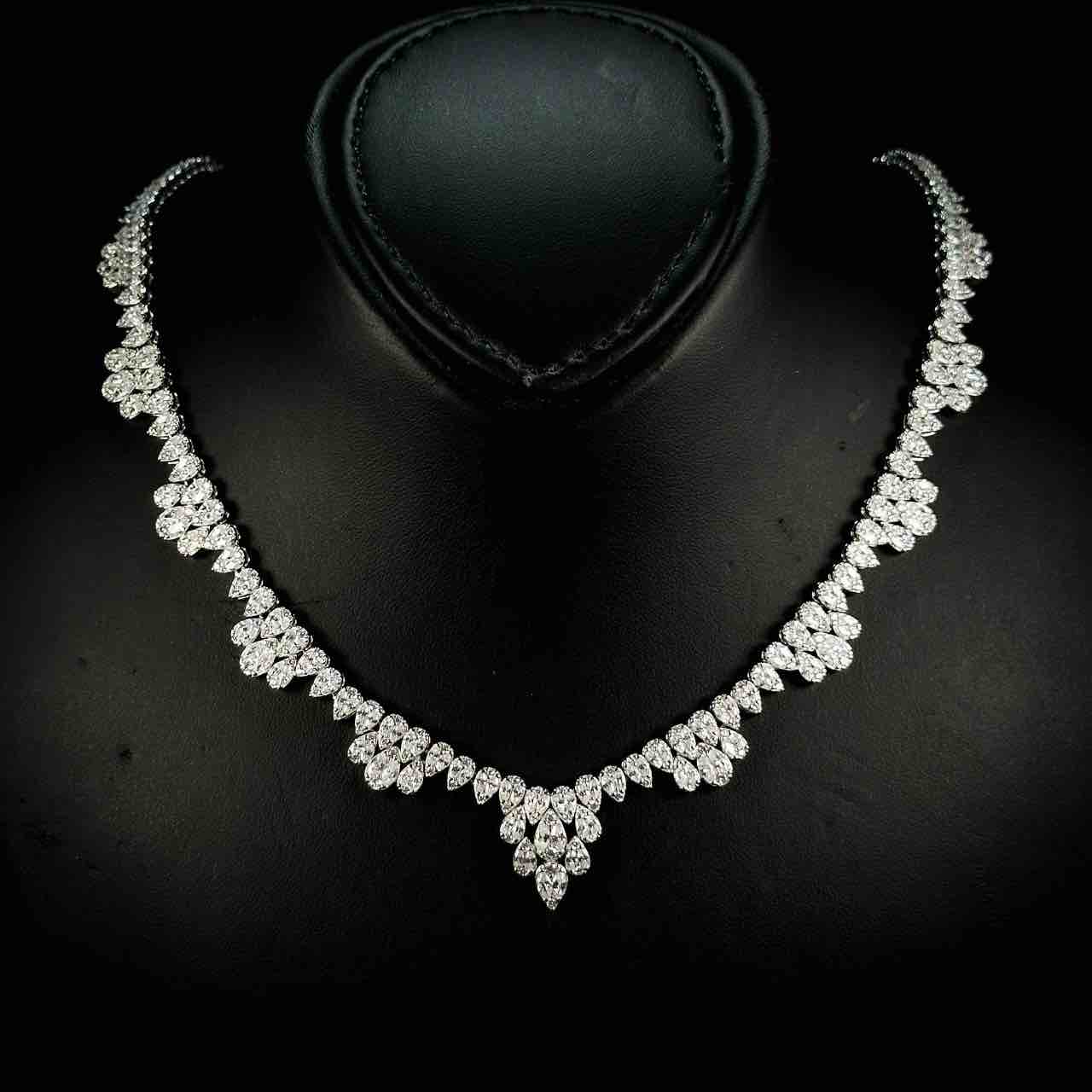 Omnia Lubaba White Bridal Full Set in 925 Silver High Quality Simulated Diamonds - Image 2