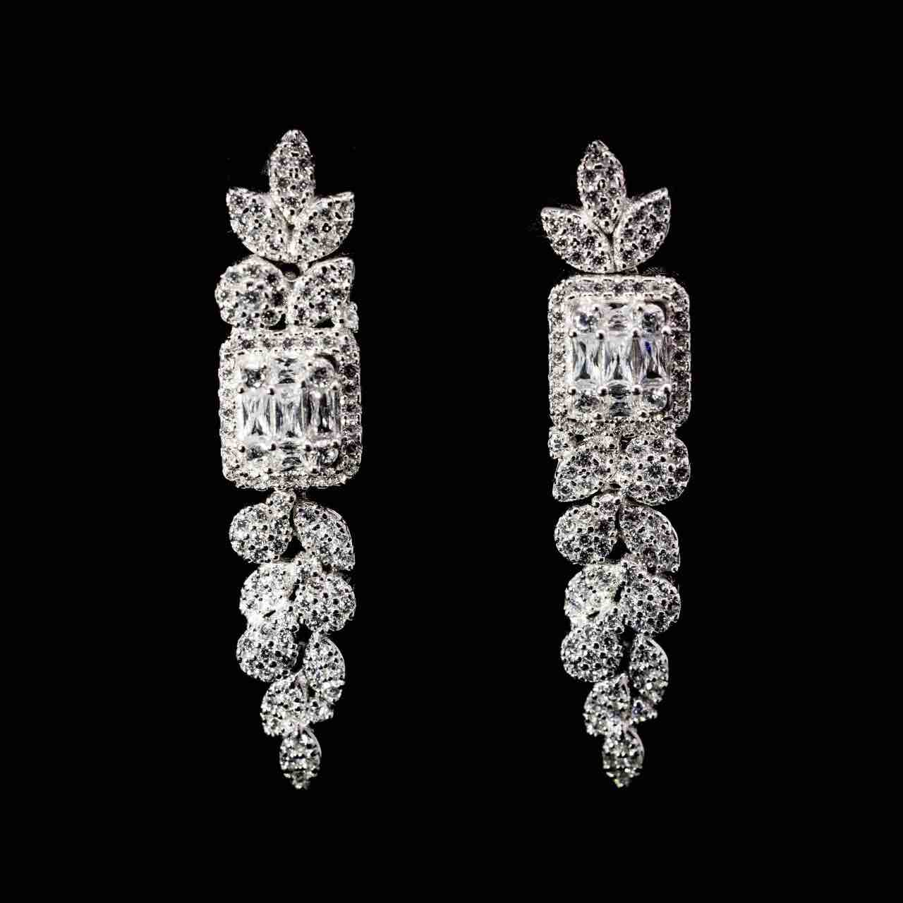 Omnia Mariyah White Bridal Full Set in 925 Silver High Quality Simulated - Image 4