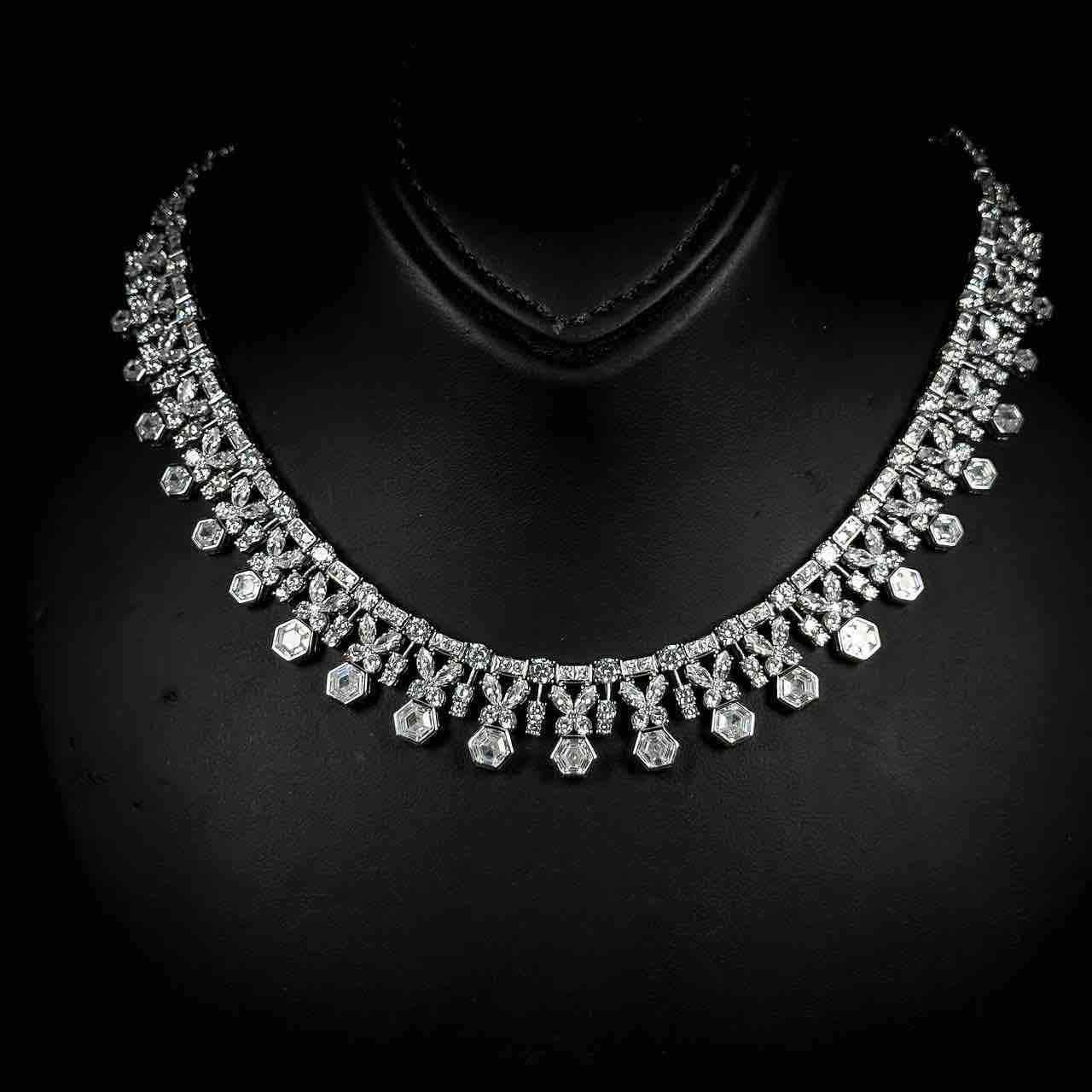 Omnia Nudhar White Bridal Full Set in 925 Silver High Quality Simulated Diamonds - Image 2