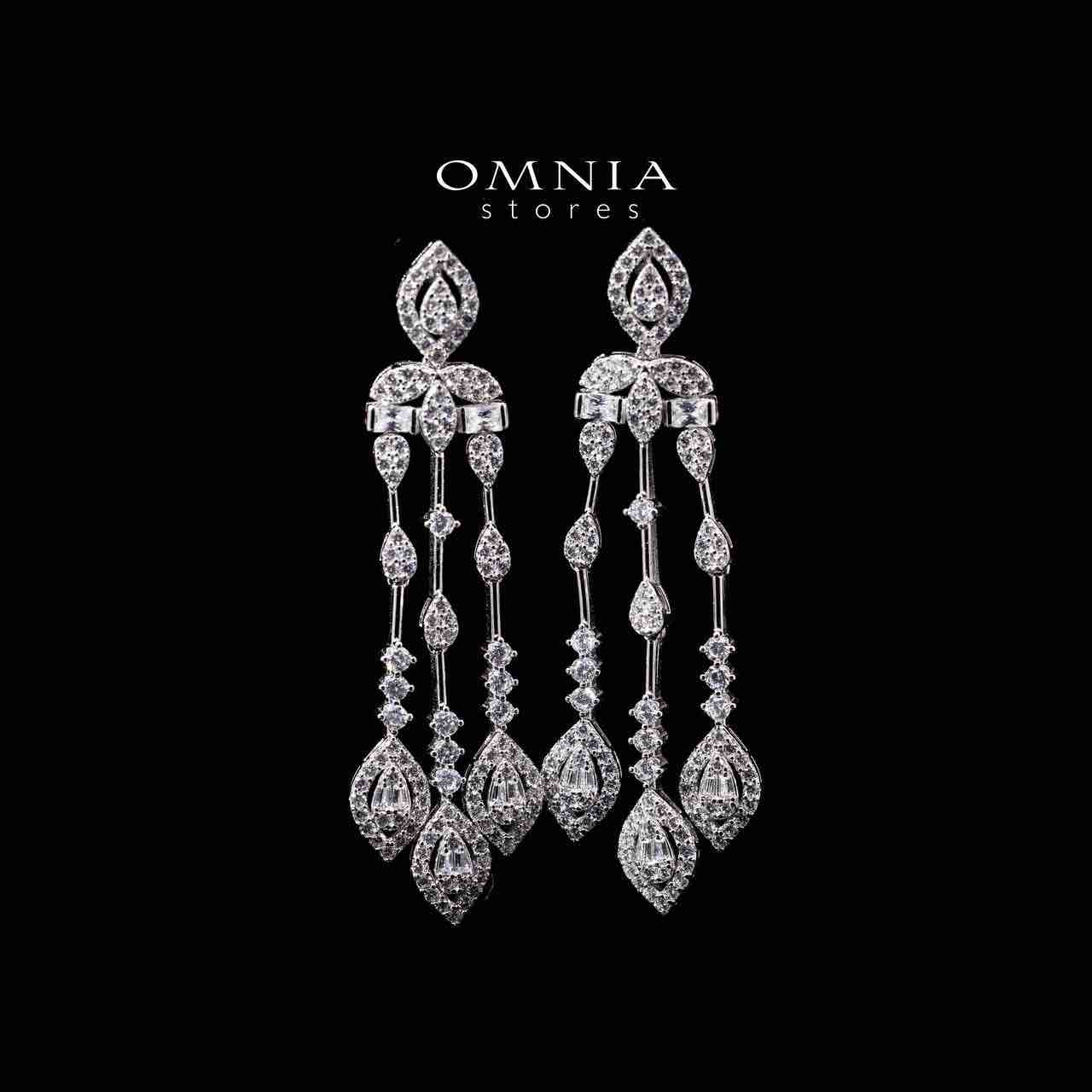 Omnia Nuzha White Bridal Full Set in 925 Silver High Quality Simulated Diamonds - Image 3