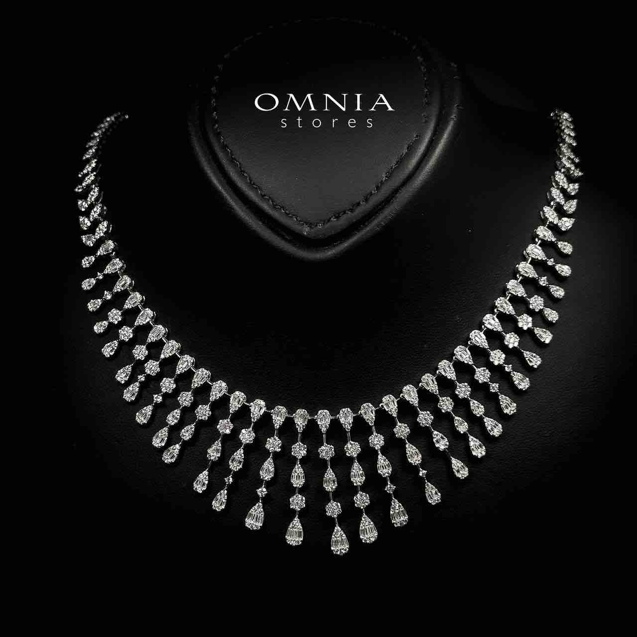 Omnia Rabeea White Bridal Full Set in 925 Silver High Quality Simulated Diamonds - Image 2