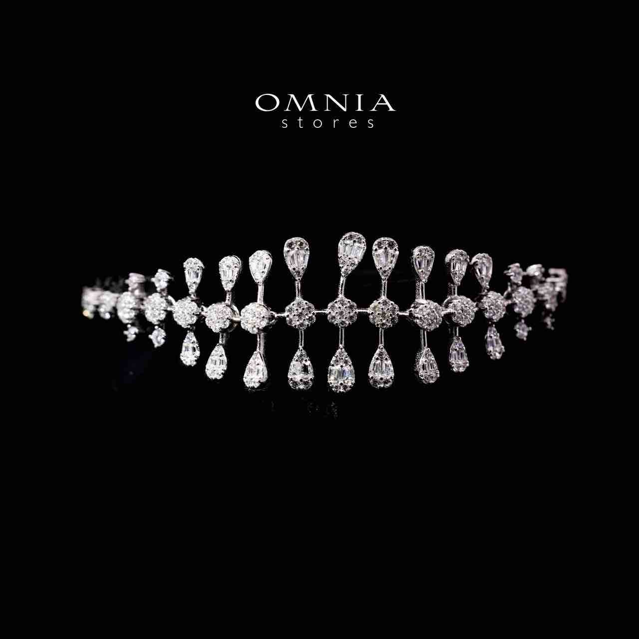 Omnia Rabeea White Bridal Full Set in 925 Silver High Quality Simulated Diamonds - Image 5
